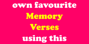 Compile your own Bible Memory Verses